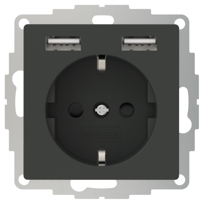 Socket with USB inCharge PRO 55 | Anthracite