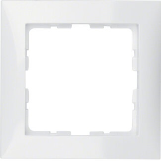 Berker Cadre de Couverture Simple Berker S.1 | Blanc Polaire Brillant