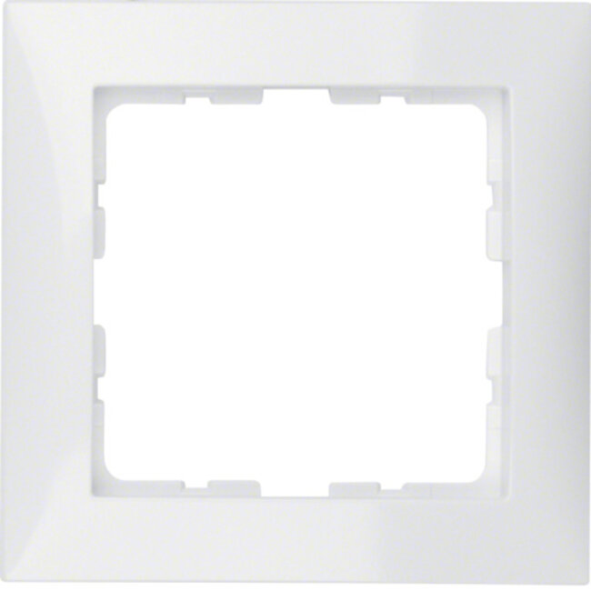 Cadre de Couverture Simple Berker S.1 | Blanc Polaire Brillant