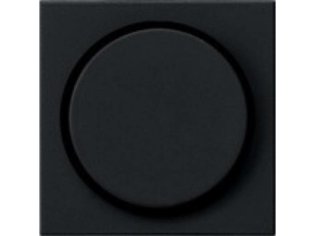 Single dimmer switch Gira System 55 black matt