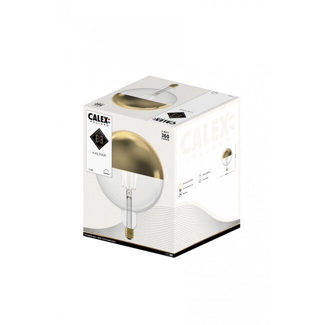 Calex Kalmar G200 Top Mirror Gold XXL 360lm 6W 1800K E27 Dimmable