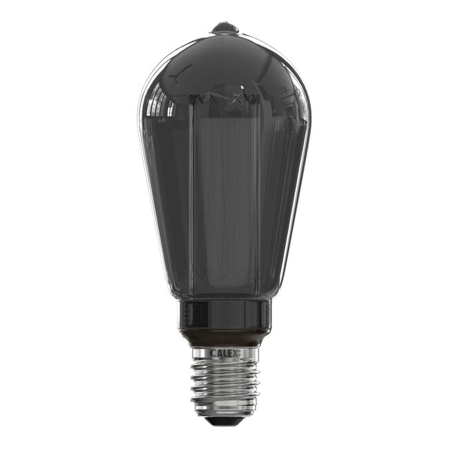 Calex-LED-Glasfaser-rustikale Lampe ST64 Titanium SMD 220-240V 3.5W 40lm 2000K E27 Dimmbar über LED-Dimmer