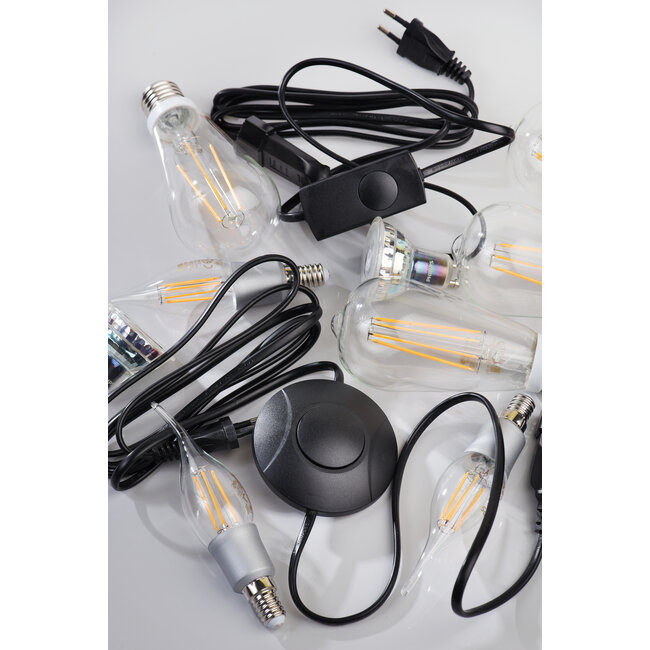 64202 LED Snoerdimmer Zwart | 2-100W