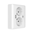 Double Prise de Courant avec USB-A + C EasyCharge 18W/3A | Blanc Brillant