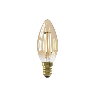 Calex Calex Kaars B35 Goud Straight Filament 220-240V 3.5W 2100K Dimbaar