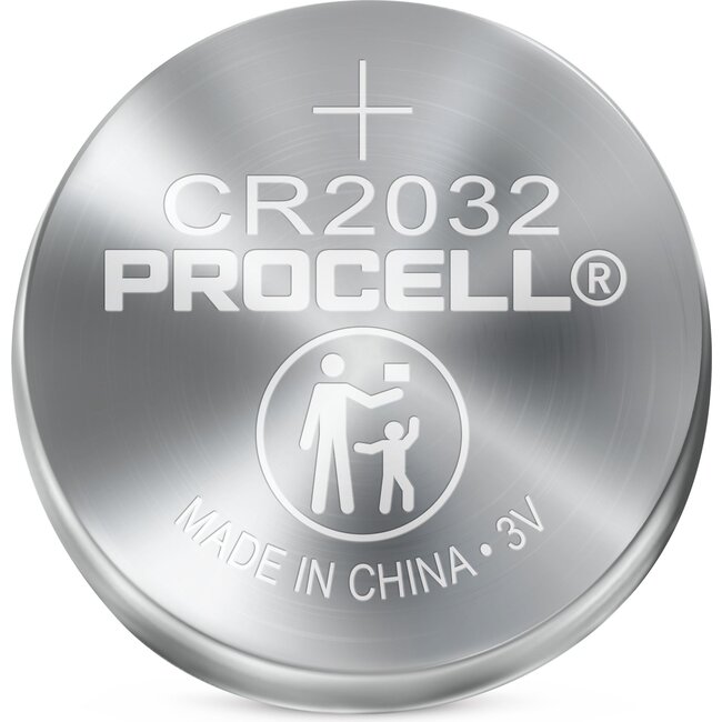 Duracell Procell Lithium Button Cell CR2032 3V 245mAh - 5 pcs