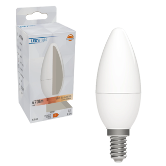 LED's light DimToWarm LED Kaarslamp E14 - Opaal- Dimbaar naar extra warm wit - 5W (40W)