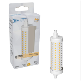 LED's light Ampoule LED Rod R7S 118 mm - Blanc chaud - 12.5W remplace 100W