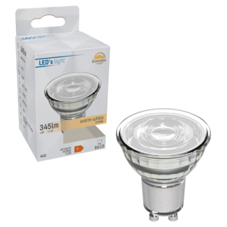 LED's light ProDim LED GU10 Spot - Helder - Dimbaar warm wit licht - 4W vervangt 50W