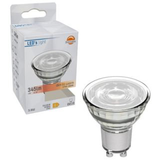 LED's light DimToWarm LED GU10 Spot - Helder - Dimbaar naar extra warm wit licht