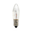 Christmas candle lamp ribbed in bright E10 3 Watt 34 Volt version
