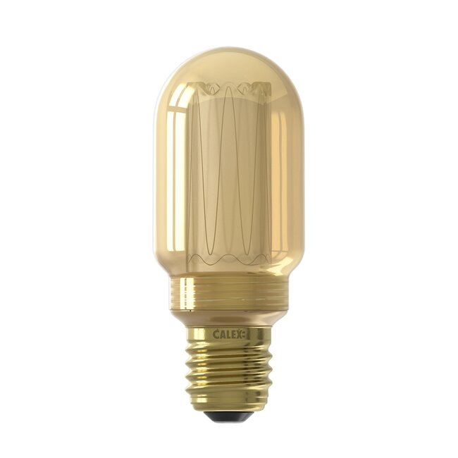 Calex-LED-Glasfaser-Rohrlampe T45 Gold SMD 220-240V 3,5W 120lm E27 1800K