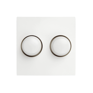 Busch Jaeger Bouton de gradation double avec plaque intermédiaire – Busch-Jaeger Balance SI série – Blanc cassé