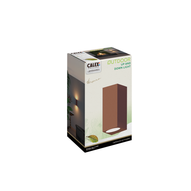 Calex LED Wandlamp - Up & Down - 2x GU10 - Roest