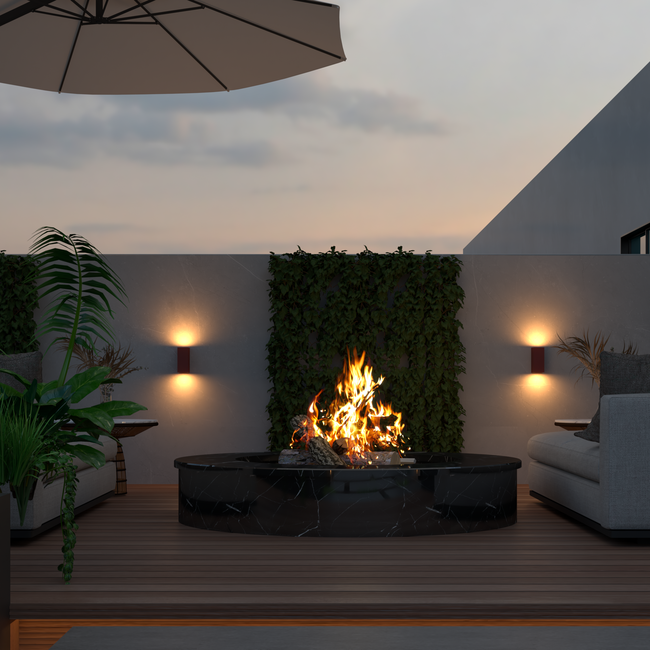 Calex LED Wandlamp - Up & Down - 2x GU10 - Roest