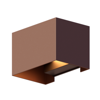 Calex Calex Outdoor Wall Lamp - Rectangle - Rust