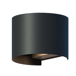 Calex Calex LED Wall Light Oval - Up & Down - Noir - Lumière blanc chaud - 7W