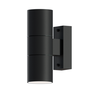 Calex Calex LED Wandlamp RVS - Up & Down - 2x GU10 - Zwart