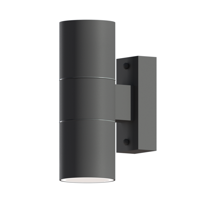 Applique LED Calex en acier inoxydable - Montée et descente - 2x GU10 - Anthracite