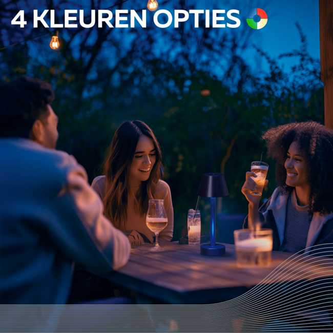 Calex Lucca Rechargeable Table Lamp - Outdoor - Black - 5W