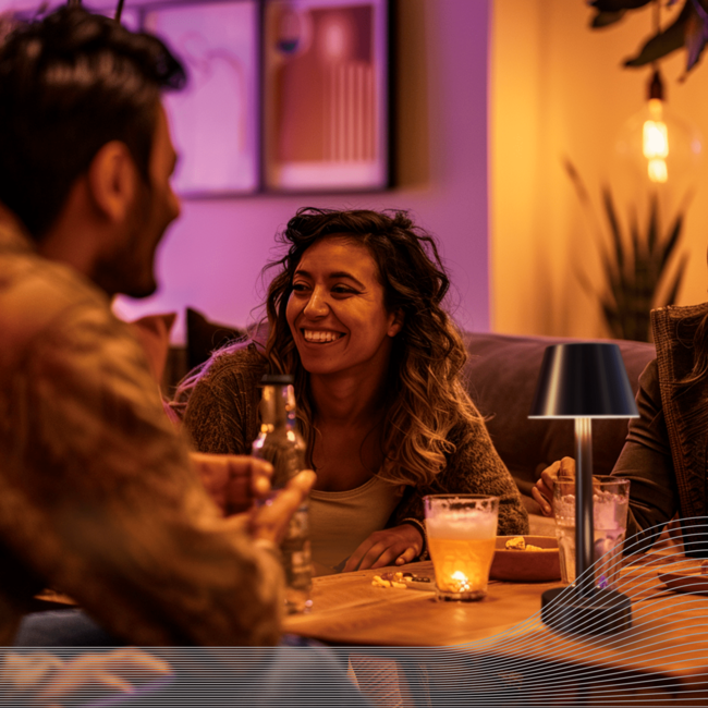 Calex Lucca Rechargeable Table Lamp - Outdoor - Black - 5W