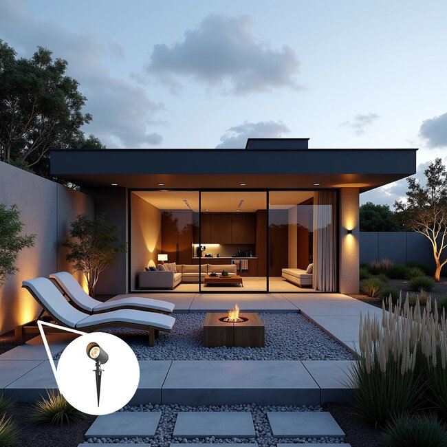 Calex LED Tuinspot – IP65 – 2 Meter Kabel – GU10 Fitting – Zwart