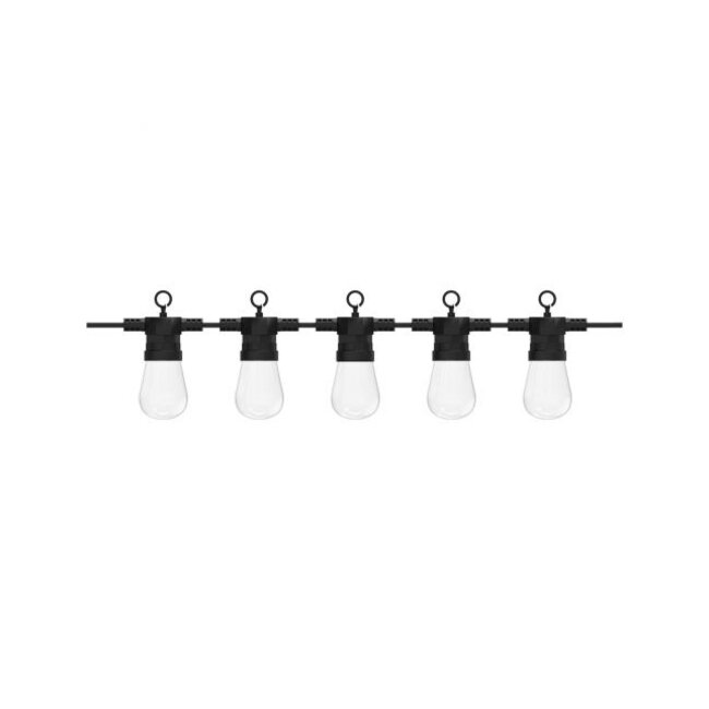 Calex Vibey Party Light string 100 – 240V 10 lamps (ST45) Clear 1.8W string 10 mtr with 80cm space V W lm K