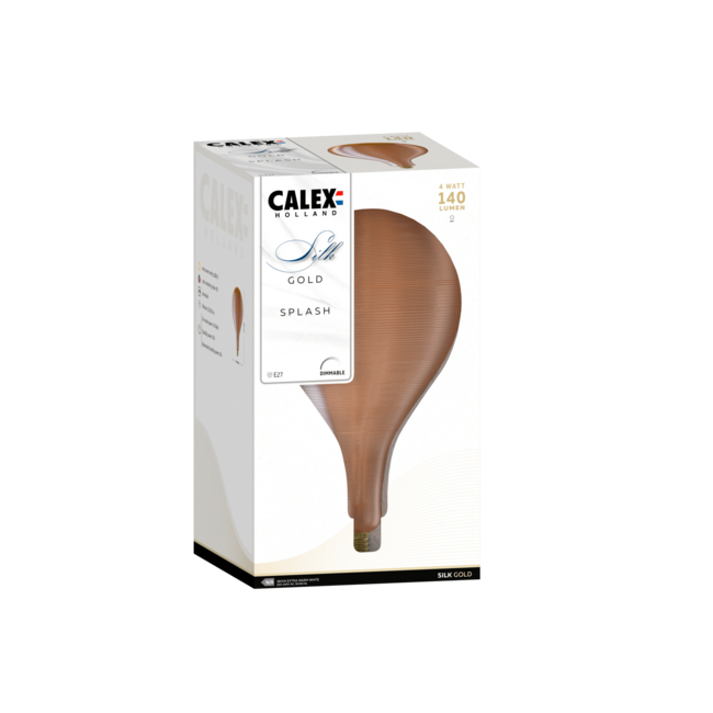 Calex Silk Splash Goud Spiraal filament 220-240V 4W 140lm 1800K E27 Dimbaar met LED dimmer