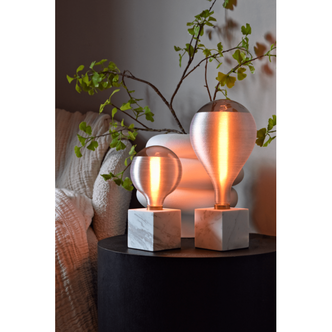 Calex Silk G125 Grey Spiraal filament 220-240V 4W 80lm 1800K E27 Dimbaar met LED dimmer