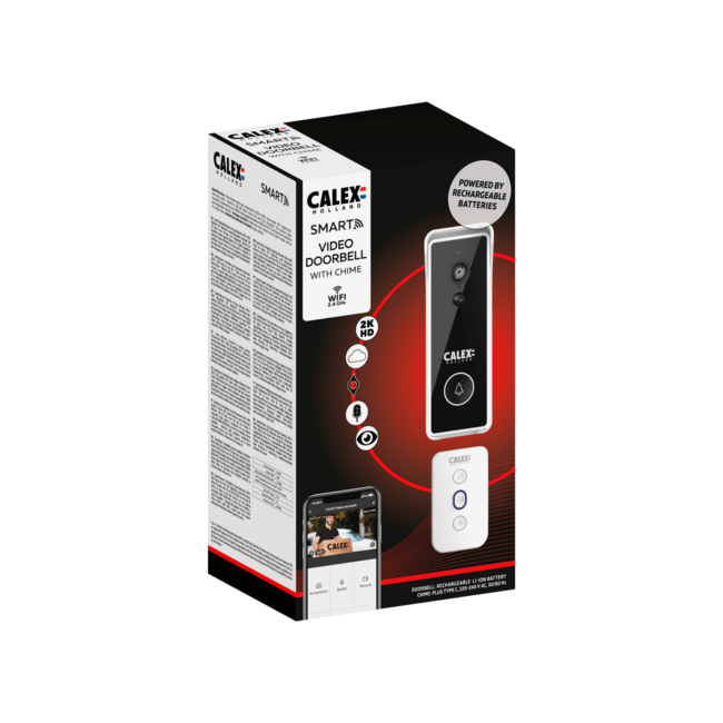 Calex Smart Battery Video Doorbell + Chime