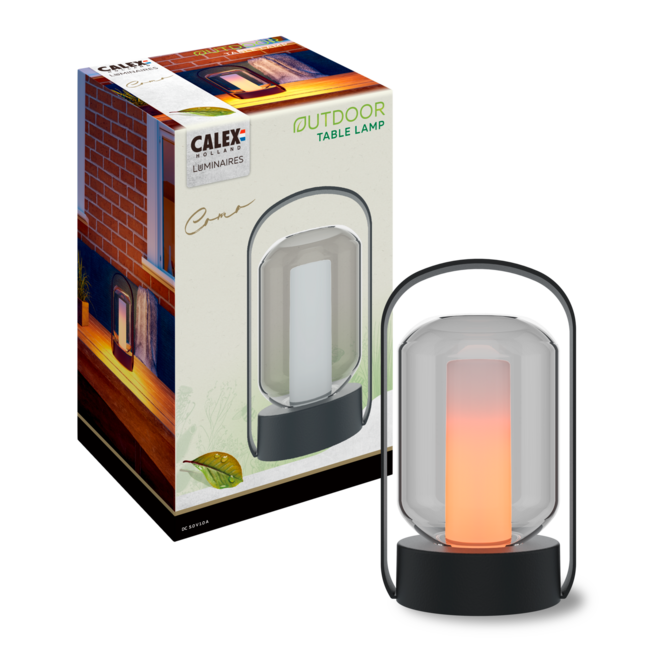 Calex Outdoor Battery Rechargeable Lantaarn SMD 100-300-500LM 1700K 3.7V Flame Effect ( Como)