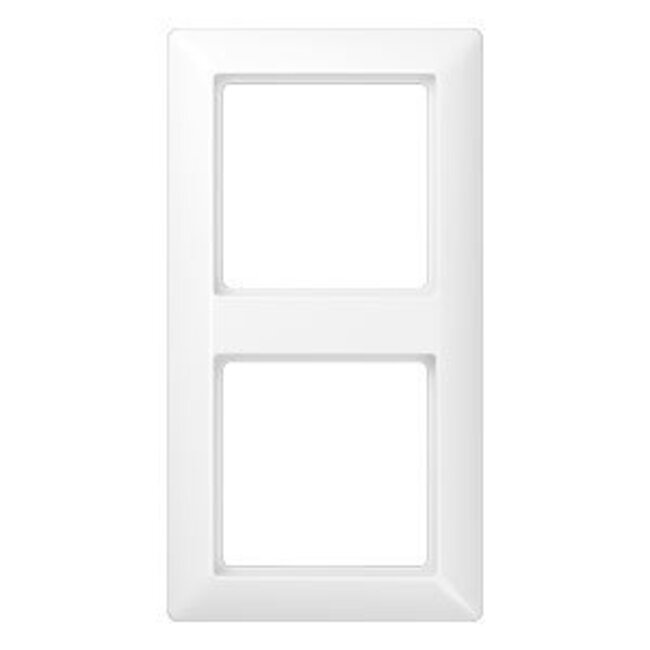 Jung AS500 2-gang cover frame alpine white – timeless design, compatible with Tradim in-wall dimmers and 2USB sockets