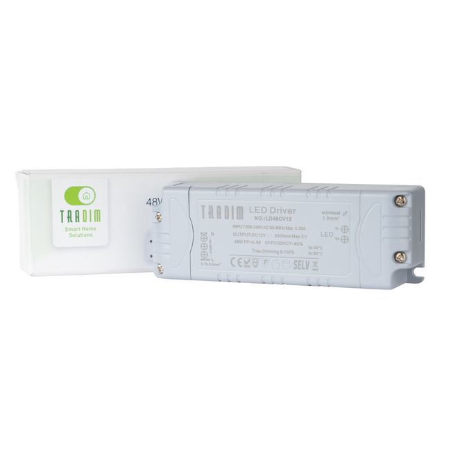 LED-Treiber 12V 48W Triac dimmbar Konstantspannung (CV) | Tradim LD48CV12