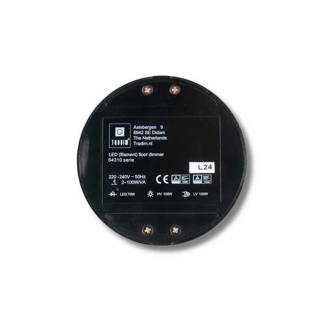64312 Bodendimmer 2 -100 Watt schwarz