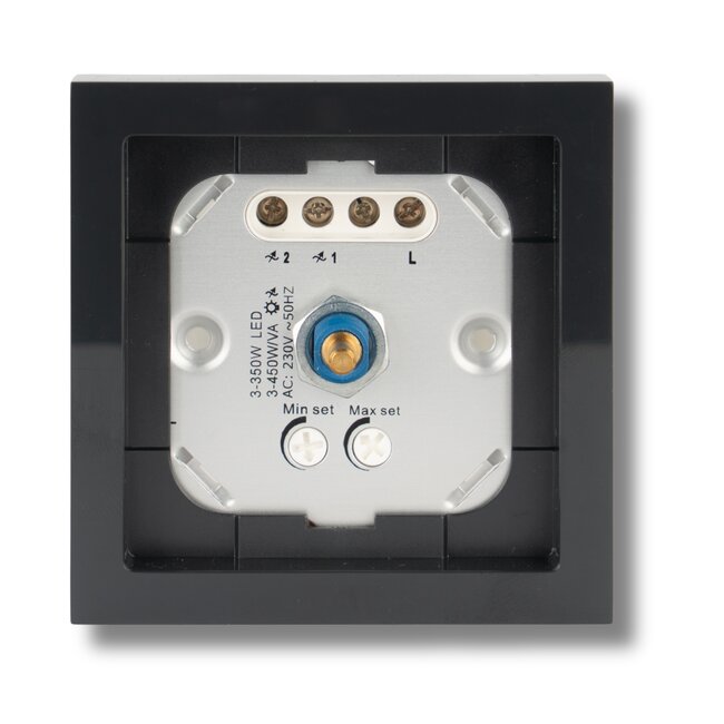 Wanddimmer für mehrere Lampen und hohe Lasten bis 350W LED und 450W/VA - ohne Neutralleiter - für Wohnhäuser, Büros und Gastronomie | Tradim 2491H
