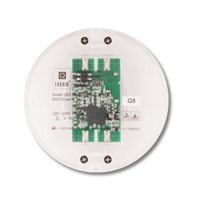 64310 LED-Filament-Bodendimmer, 2-100W/VA Transparent