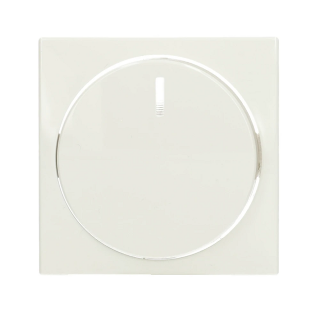 Bouton de gradation avec plaque intermédiaire pour plaque Busch-Jaeger Balance SI – Compatible avec tous nos gradations murales – Blanc pur