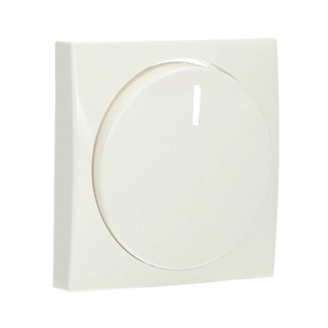 Dimmer knob including insert for Busch-Jaeger Balance SI faceplate – Suitable for all our wall dimmers – Pure white