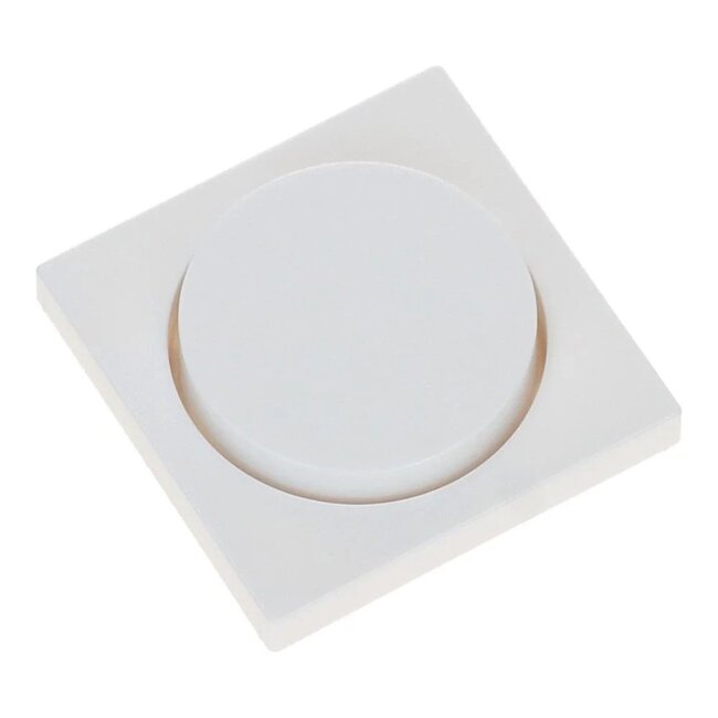 Bouton de gradation avec plaque intermédiaire pour plaque Jung AS500 – Compatible avec tous nos gradations murales – Blanc alpin