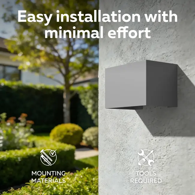 Applique murale LED Calex Venice Up & Down Anthracite – 7W – 3000K Blanc chaud – Angle lumineux réglable