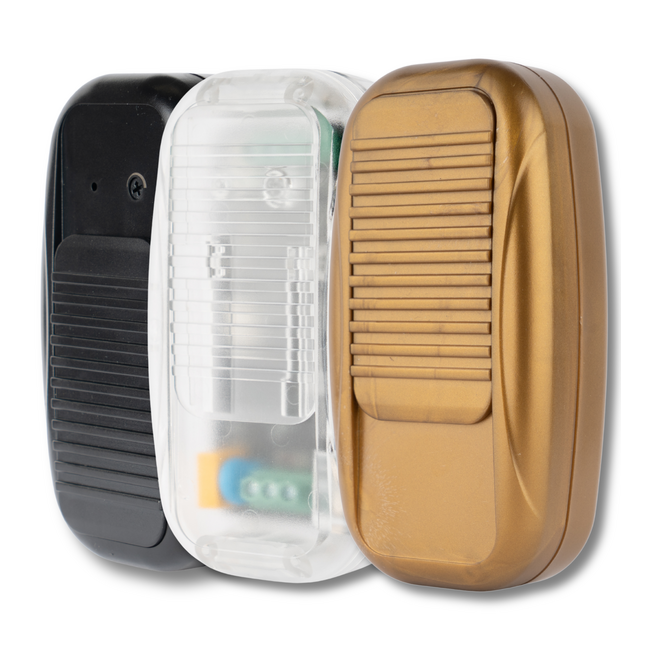 Tradim 12V LED Bodendimmer mit integriertem Treiber 1-25W für LED Beleuchtung schwarz, transparent oder gold bronze