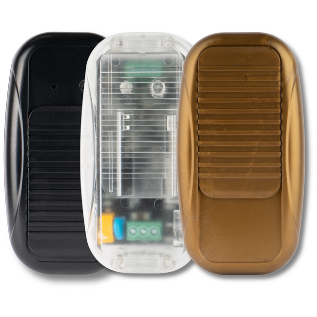 Tradim 12V led vloerdimmer met geïntegreerde driver 1-25W voor led verlichting zwart, transparant of goud/brons