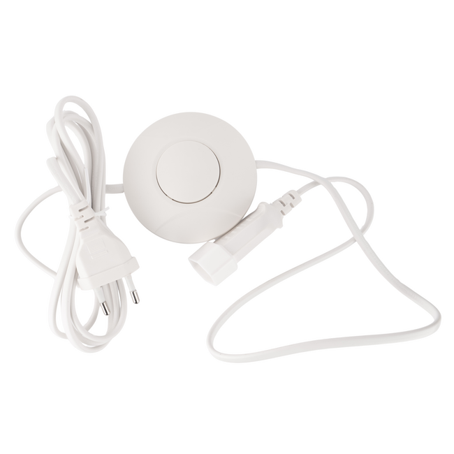 Tradim 230V floor dimmer with push button 1-100W for LED, halogen, incandescent transparent, white, black with or without cord