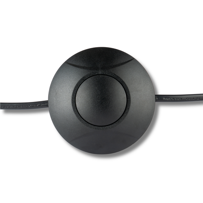 Tradim variateur pied 230V avec bouton poussoir 1-100W pour LED, halogène, incandescence transparent, blanc, noir avec ou sans cordon