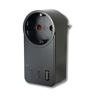 Tradim Tradim Triple Charge Elite 65W chargeur USB-C 3 ports noir/blanc