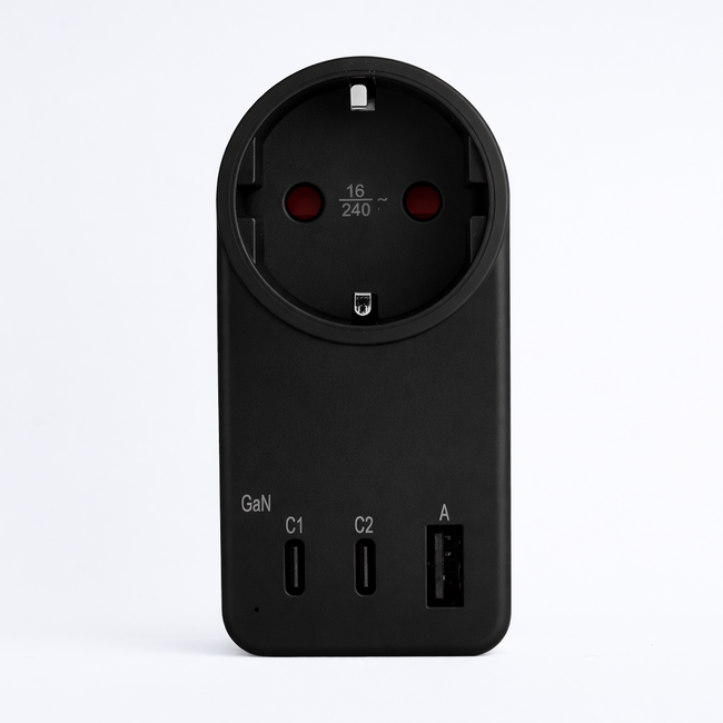 Tradim Triple Charge Elite 65W chargeur rapide USB-C avec 3 ports noir ou blanc