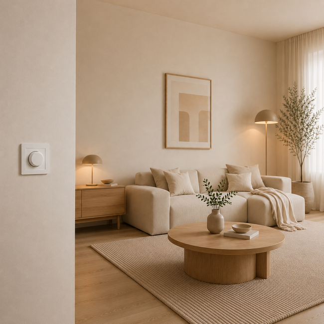 Wanddimmer für mehrere Lampen und hohe Lasten bis 350W LED und 450W/VA - ohne Neutralleiter - für Wohnhäuser, Büros und Gastronomie | Tradim 2491H