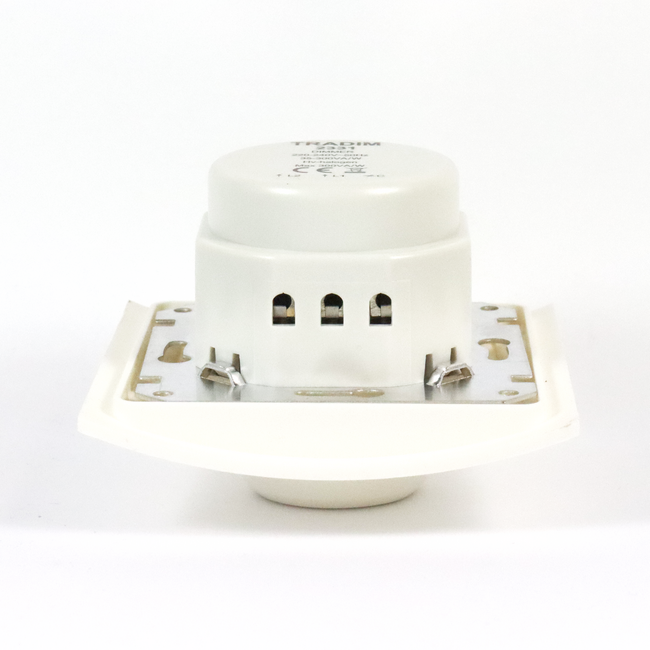 230V muurdimmer voor halogeen & gloeilampen 35-300W – Incl. afdekplaat en dimmerknop | Tradim 2331