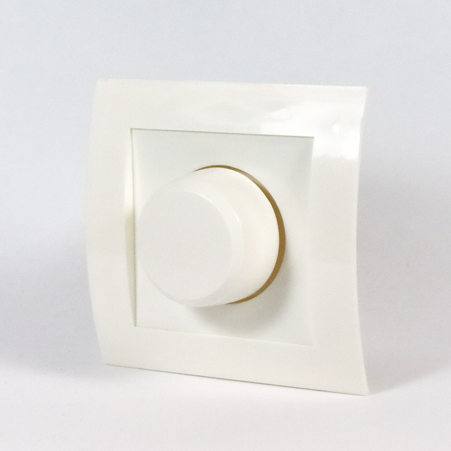 230V muurdimmer voor halogeen & gloeilampen 35-300W – Incl. afdekplaat en dimmerknop | Tradim 2331