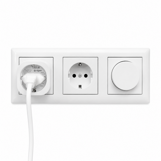 Tradim 6705 Zigbee Steckdimmer mit Energiezähler – intelligentes Dimmen und Energieeinsicht in einem Gerät